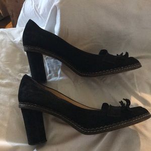Kate Spade black suede pumps